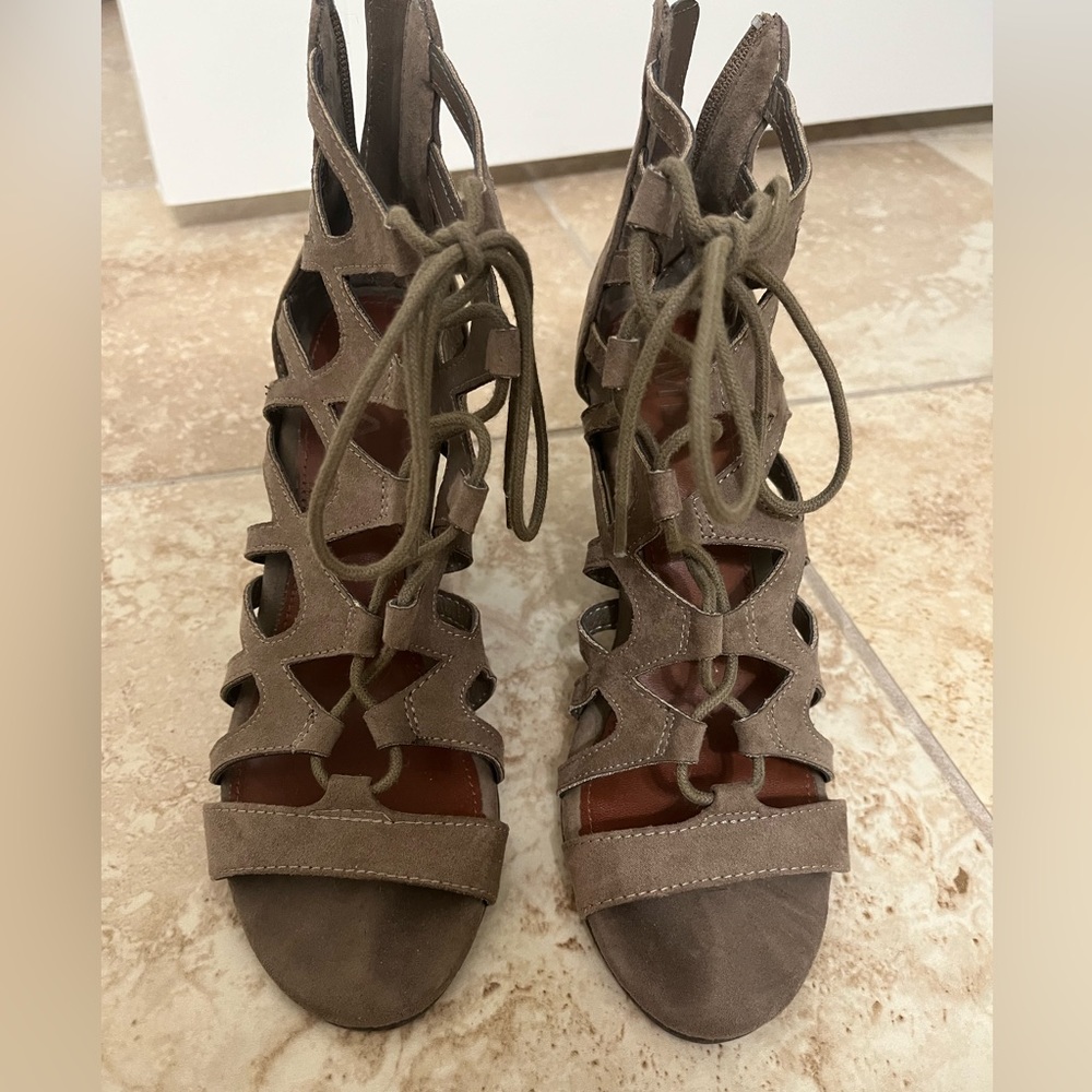 Lace up wedges